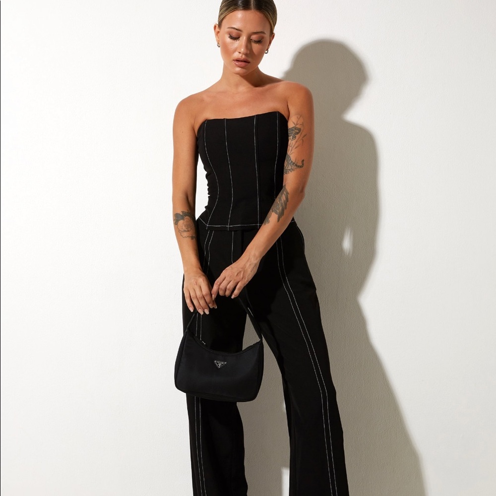 Kyana Corset and Albus Trouser With White Stitch